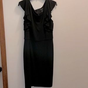 Ruffled flutter sleeve dress